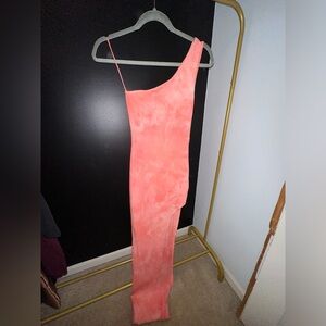 Pink Tye Dye Fashion Nova One Shoulder Dress